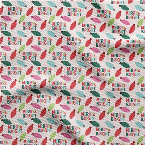 Christmas Printed Liverpool Bullet Textured Stretch Solid Strip Thick Knit Jersey Fabric