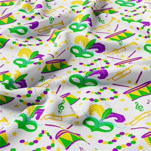 Mardi Gras AA2349 Liverpool Bullet Textured Stretch Solid Strip Thick Knit Jersey Fabric