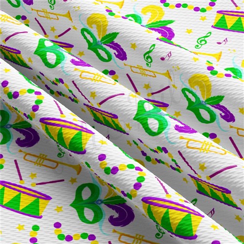 Mardi Gras AA2349 Liverpool Bullet Textured Stretch Solid Strip Thick Knit Jersey Fabric