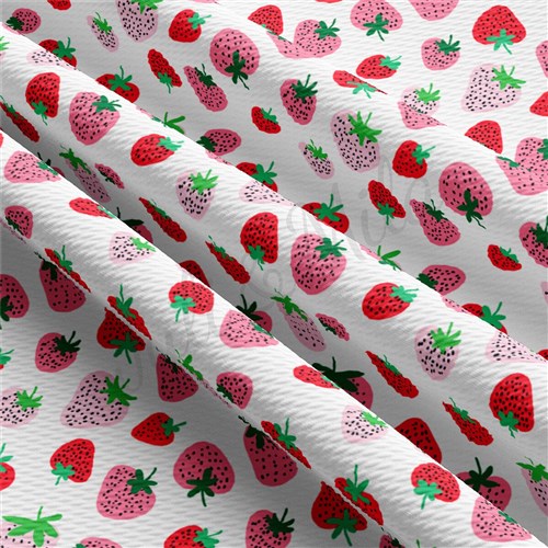 Strawberry Liverpool Bullet Textured Stretch Solid Strip Thick Knit Jersey Fabric