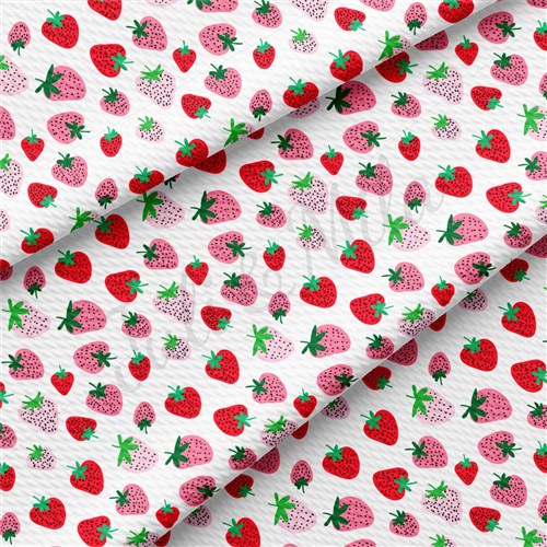 Strawberry Liverpool Bullet Textured Stretch Solid Strip Thick Knit Jersey Fabric