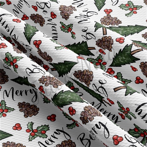 Christmas Printed Liverpool Bullet Textured Stretch Solid Strip Thick Knit Jersey Fabric
