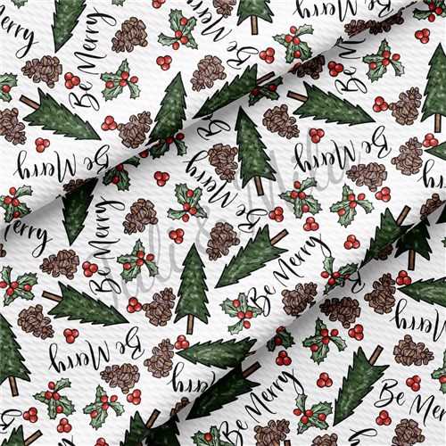 Christmas Printed Liverpool Bullet Textured Stretch Solid Strip Thick Knit Jersey Fabric