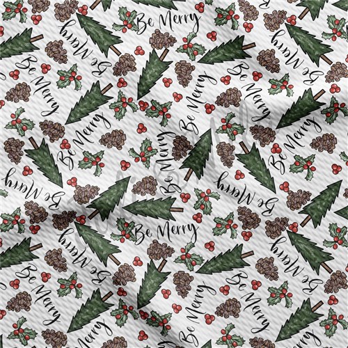 Christmas Printed Liverpool Bullet Textured Stretch Solid Strip Thick Knit Jersey Fabric