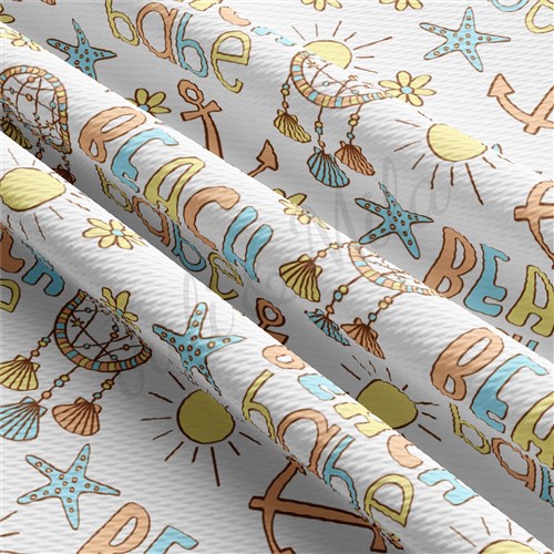 Beach Babe Printed Liverpool 4 Way Fabric AA1487 & Get a Free $89.99 Embroidery Bundle