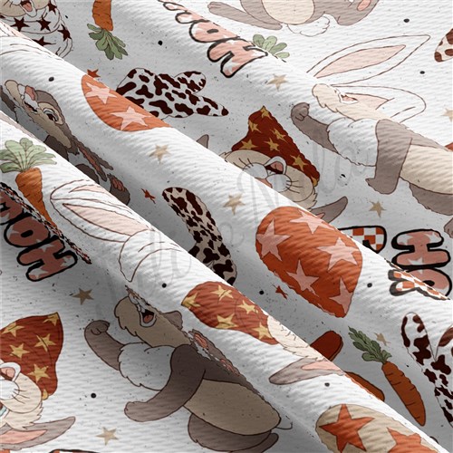 Easter HowdyPrinted Liverpool Bullet Textured Stretch Solid Strip Thick Knit Jersey Fabric