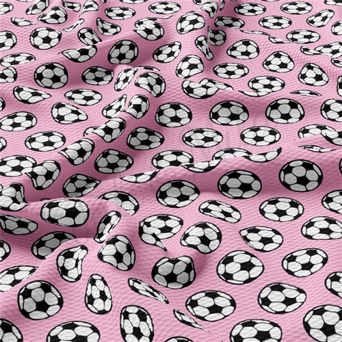 Soccer Liverpool Bullet Textured Stretch Solid Strip Thick Knit Jersey Fabric