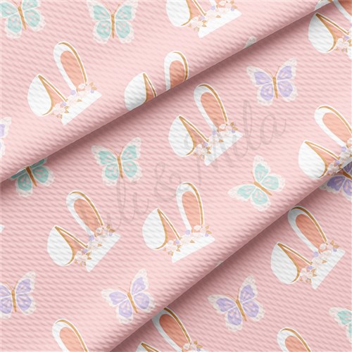 Easter Liverpool Bullet Textured Stretch Solid Strip Thick Knit Jersey Fabric