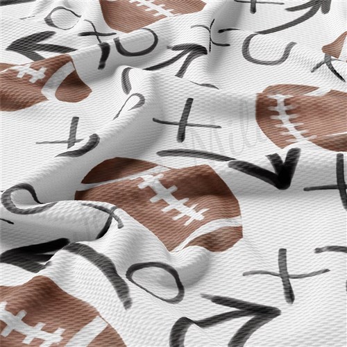 Football Printed Liverpool Bullet Textured Stretch Solid Strip Thick Knit Jersey Fabric