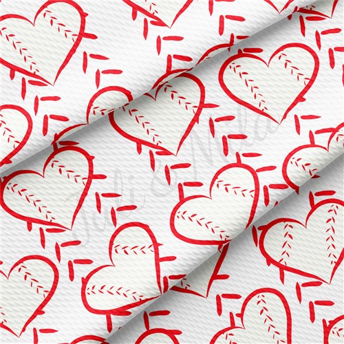 Baseball Printed Liverpool Bullet Textured Stretch Solid Strip Thick Knit Jersey Fabric