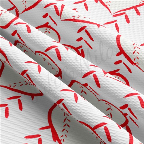 Baseball Printed Liverpool Bullet Textured Stretch Solid Strip Thick Knit Jersey Fabric