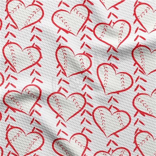 Baseball Printed Liverpool Bullet Textured Stretch Solid Strip Thick Knit Jersey Fabric