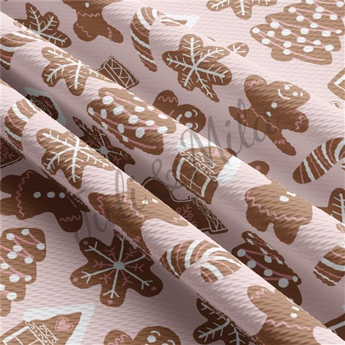 Christmas Printed Liverpool Bullet Textured Stretch Solid Strip Thick Knit Jersey Fabric