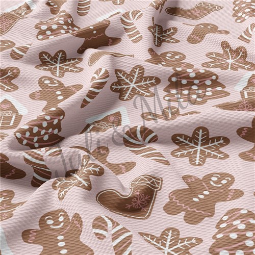Christmas Printed Liverpool Bullet Textured Stretch Solid Strip Thick Knit Jersey Fabric