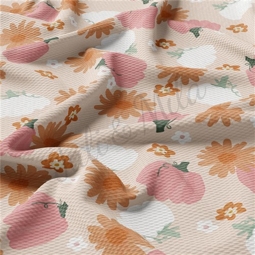 Fall Autumn Pumpkin Liverpool Bullet Textured Stretch Solid Strip Thick Knit Jersey Fabric