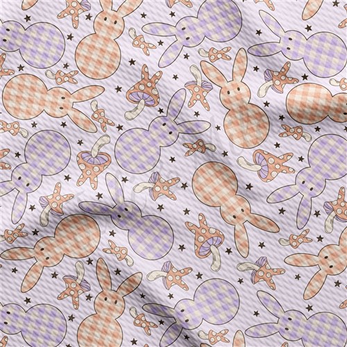 Easter Liverpool Bullet Textured Stretch Solid Strip Thick Knit Jersey Fabric