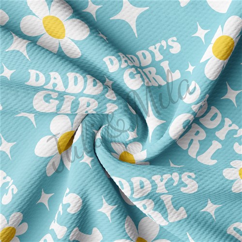 Daddy's Girl Printed Liverpool Bullet Textured Stretch Solid Strip Thick Knit Jersey Fabric