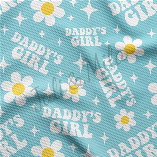 Daddy's Girl Printed Liverpool Bullet Textured Stretch Solid Strip Thick Knit Jersey Fabric