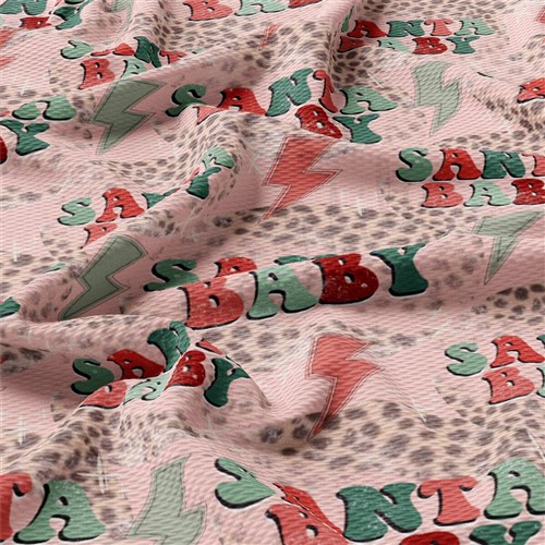 Christmas Christmas Liverpool Bullet Textured Stretch Solid Strip Thick Knit Jersey Fabric