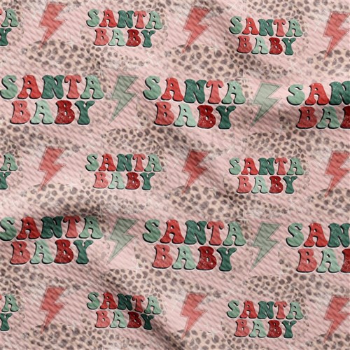 Christmas Christmas Liverpool Bullet Textured Stretch Solid Strip Thick Knit Jersey Fabric