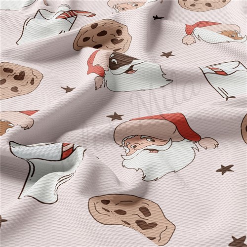 Christmas Printed Liverpool Bullet Textured Stretch Solid Strip Thick Knit Jersey Fabric