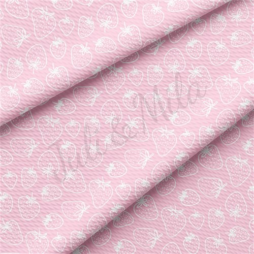 Strawberries Liverpool Bullet Textured Stretch Solid Strip Thick Knit Jersey Fabric