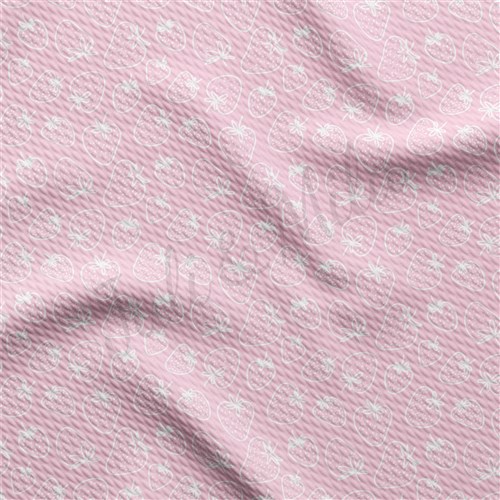 Strawberries Liverpool Bullet Textured Stretch Solid Strip Thick Knit Jersey Fabric