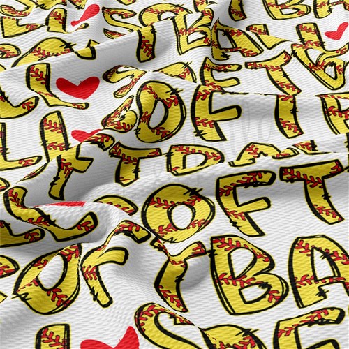 Softball Printed Liverpool Bullet Textured Stretch Solid Strip Thick Knit Jersey Fabric