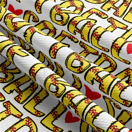 Softball Printed Liverpool Bullet Textured Stretch Solid Strip Thick Knit Jersey Fabric