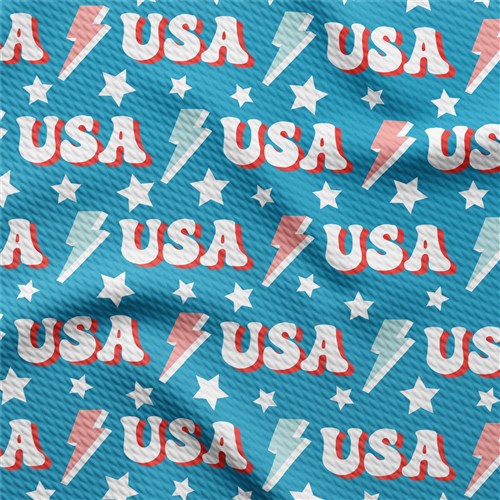 Patriotic 4th of July Printed Liverpool AA1634 & Get a Free $89.99 Embroidery Bundle