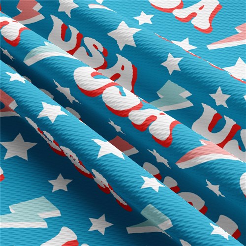 Patriotic 4th of July Printed Liverpool AA1634 & Get a Free $89.99 Embroidery Bundle