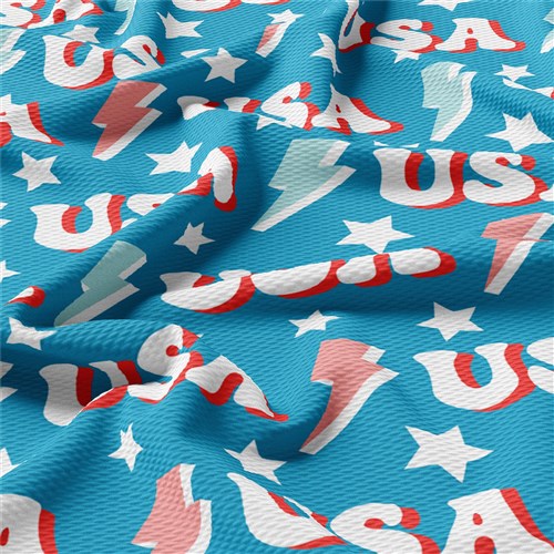 Patriotic 4th of July Printed Liverpool AA1634 & Get a Free $89.99 Embroidery Bundle