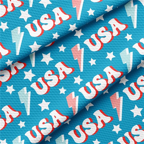 Patriotic 4th of July Printed Liverpool AA1634 & Get a Free $89.99 Embroidery Bundle