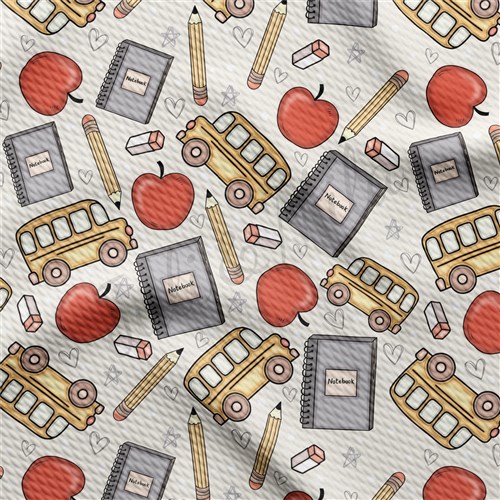 Back to School Liverpool Bullet Textured Stretch Solid Strip Thick Knit Jersey Fabric