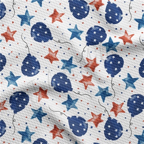 Patriotic 4th of July Printed Liverpool Fabric AA1719 & Get a Free $89.99 Embroidery Bundle