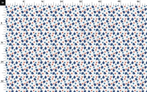 Patriotic 4th of July Printed Liverpool Fabric AA1719 & Get a Free $89.99 Embroidery Bundle