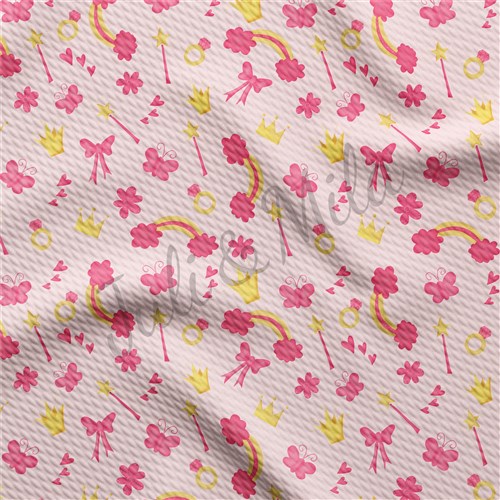 Princess Printed Liverpool 4 Way Fabric Bow princess & Get a Free $89.99 Embroidery Bundle