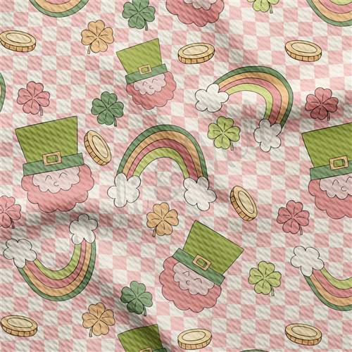 St. Patrick's Day Printed Liverpool Bullet Textured Stretch Solid Strip Thick Knit Jersey Fabric