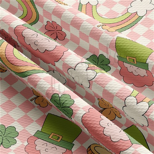 St. Patrick's Day Printed Liverpool Bullet Textured Stretch Solid Strip Thick Knit Jersey Fabric