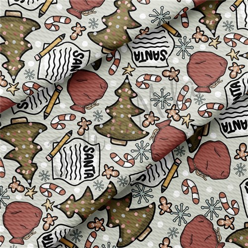 Christmas Printed Liverpool Bullet Textured Stretch Solid Strip Thick Knit Jersey Fabric
