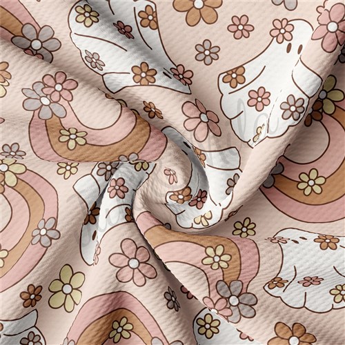 Fall Printed Liverpool Fabric Halloween Ghosts AA658 & Get a Free $89.99 Embroidery Bundle
