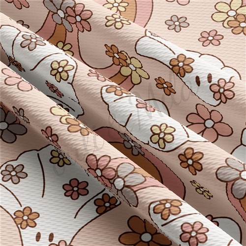 Fall Printed Liverpool Fabric Halloween Ghosts AA658 & Get a Free $89.99 Embroidery Bundle