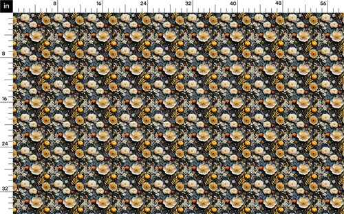 Floral flowers Embroidery Liverpool Bullet Textured Stretch Solid Strip Thick Knit Jersey Fabric