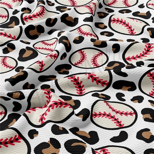 Baseball Cheetah Leopard Printed  Stretch Solid Liverpool AA932 & Get a Free $89.99 Embroidery Bundle