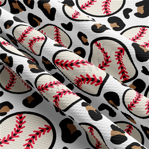 Baseball Cheetah Leopard Printed  Stretch Solid Liverpool AA932 & Get a Free $89.99 Embroidery Bundle