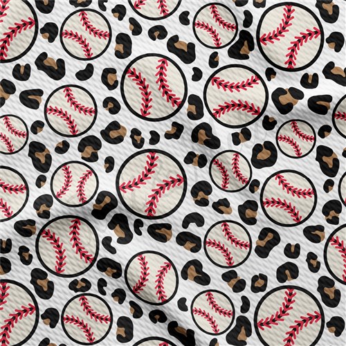 Baseball Cheetah Leopard Printed  Stretch Solid Liverpool AA932 & Get a Free $89.99 Embroidery Bundle