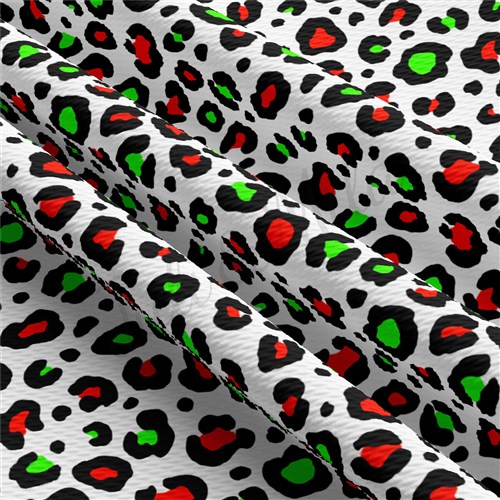 Christmas Cheetah Printed Liverpool Stretch Solid Strip Leopard Liverpool AA949 & Get a Free $89.99 Embroidery Bundle