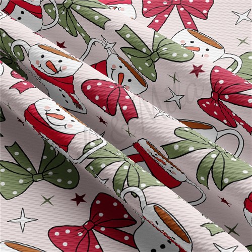 Christmas Printed Liverpool Bullet Textured Stretch Solid Strip Thick Knit Jersey Fabric