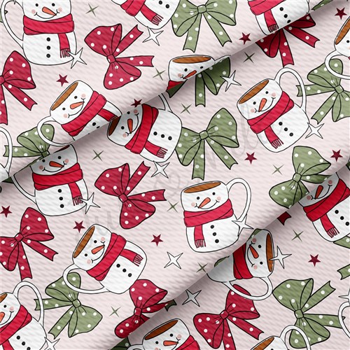 Christmas Printed Liverpool Bullet Textured Stretch Solid Strip Thick Knit Jersey Fabric