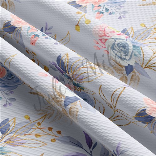 Floral Printed Liverpool 4 Way Fabric Floral77 AA339 & Get a Free $89.99 Embroidery Bundle